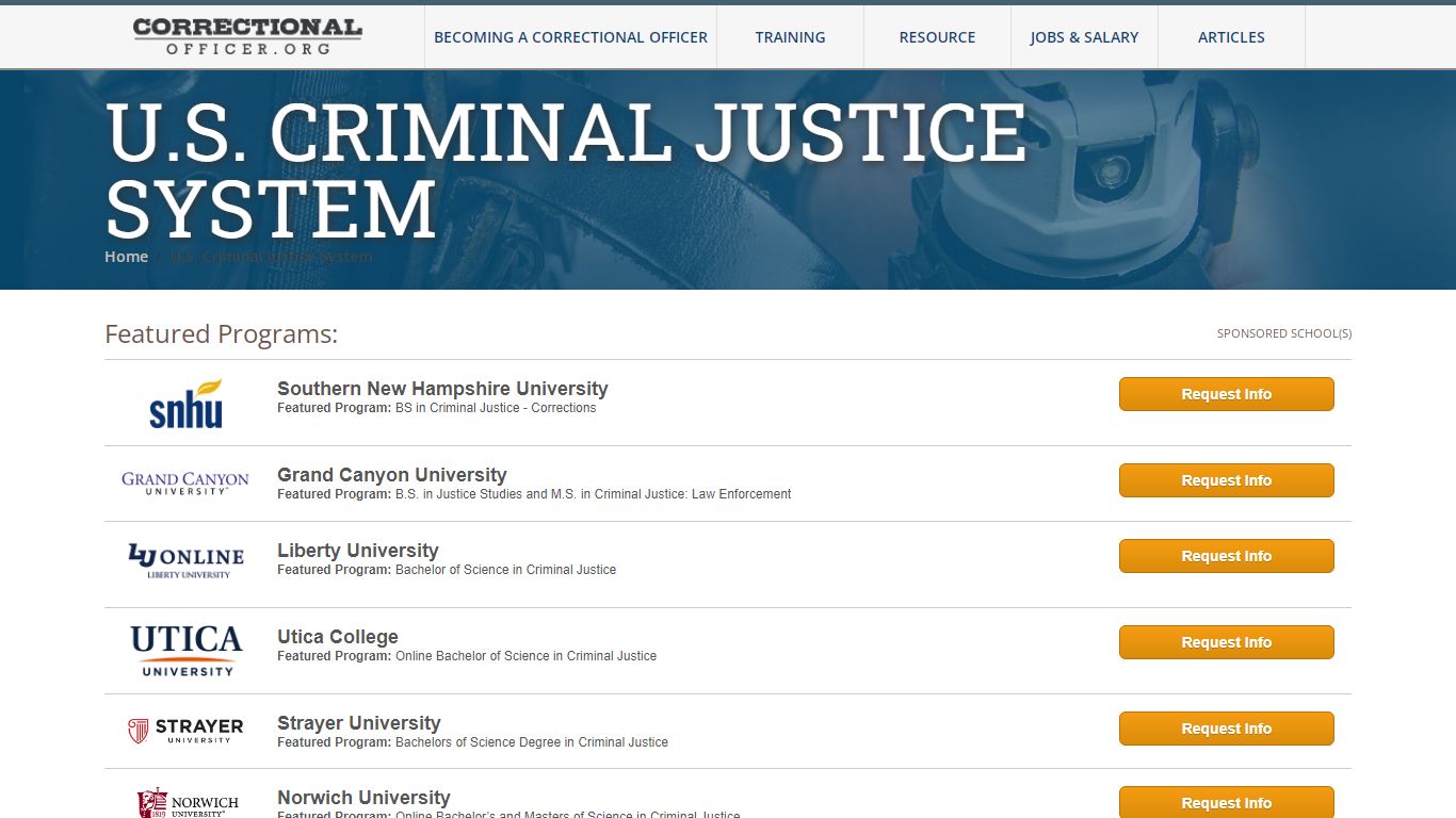 U.S. Criminal Justice System Overview | CorrectionalOfficer.org